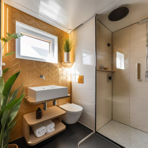 Maximize space with a small bathroom remodel.